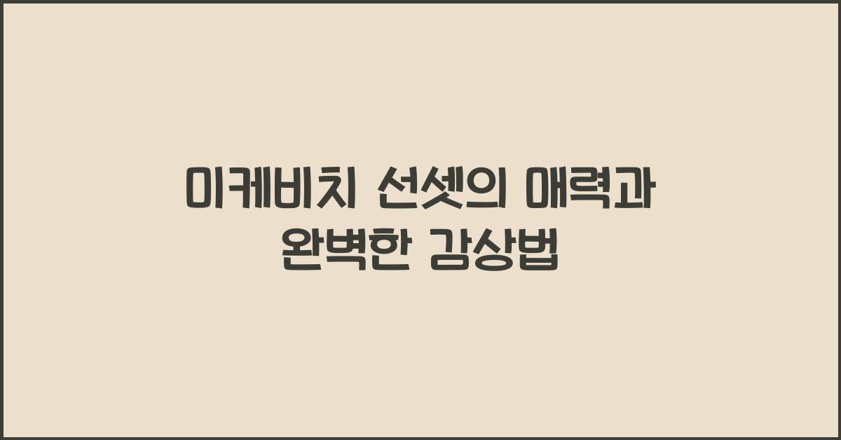 미케비치 선셋의 매력과 완벽한 감상법